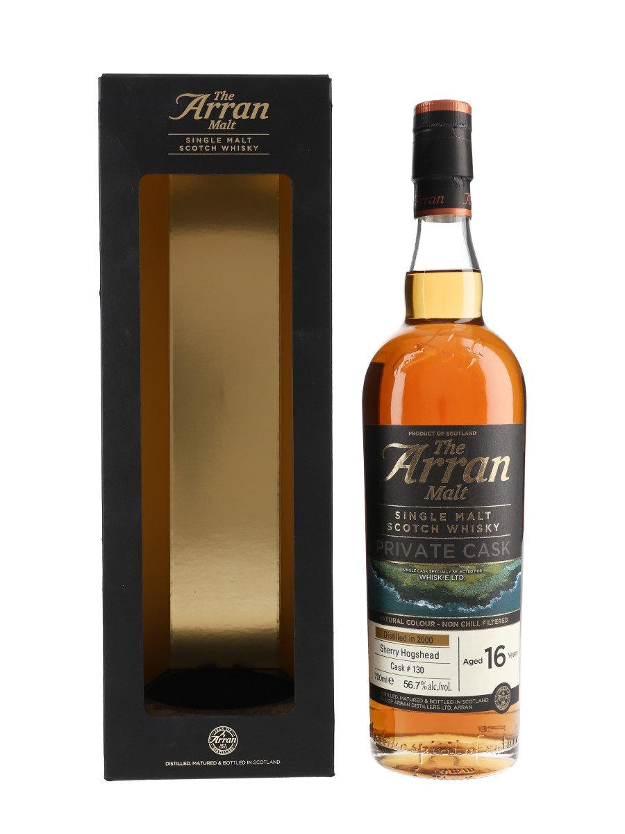 Arran 2000 16 Year Old Sherry Hogshead No. 130 Whisk-e Ltd. - Private Cask 70cl / 56.7%