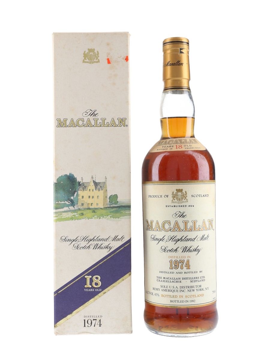 Macallan 1974 18 Year Old Bottled 1992 - Remy Amerique 75cl / 43%