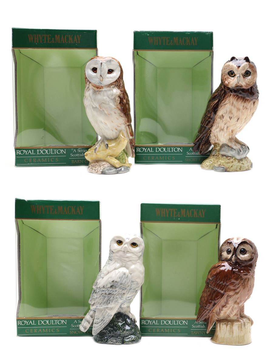 Whyte & Mackay Scottish Owls Decanters Royal Doulton 4 x 20cl / 40%