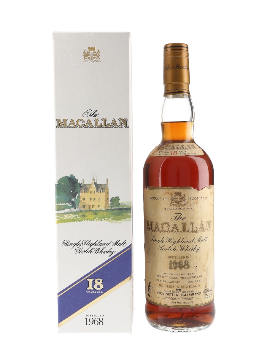 Macallan 1968 18 Year Old Bottled 1988 - Three Rivers 75cl / 43%