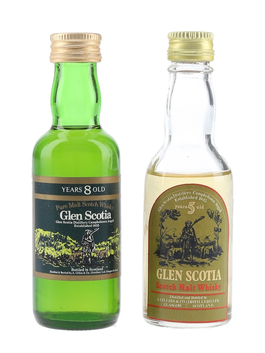 Glen Scotia 5 & 8 Year Old Bottled 1970s & 1980s 2 x 5cl