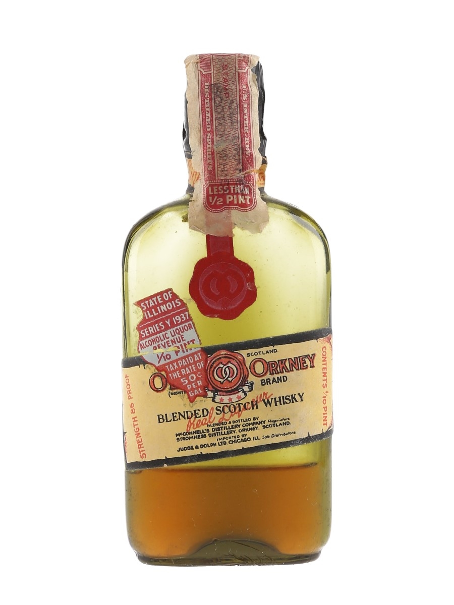 Old Orkney Real Liqueur Blended Scotch Whisky Bottled 1930s - Stromness Distillery 4.7cl / 43%