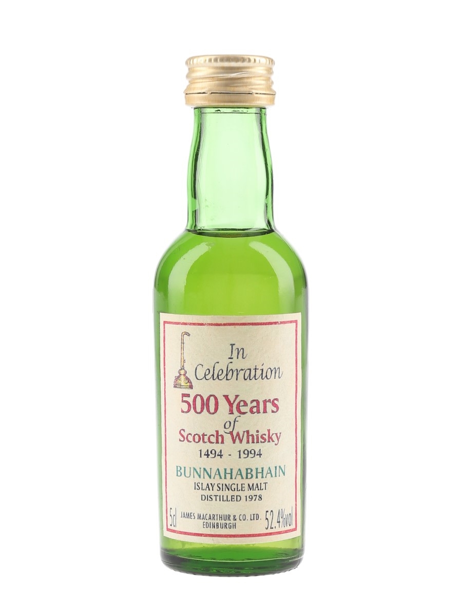 Bunnahabhain 1978 James MacArthur's - 500th Anniversary of Scotch Whisky 5cl / 52.4%