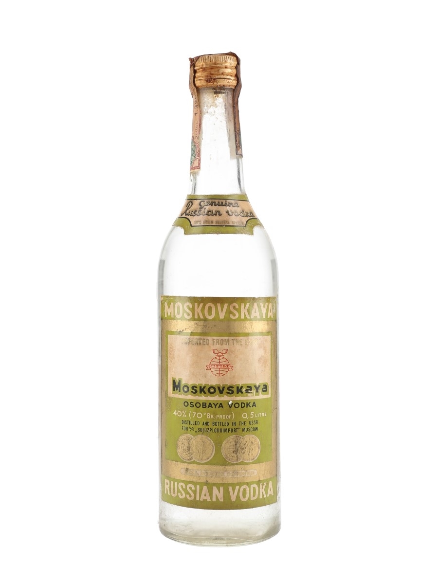 Moskovskaya Russian Vodka Bottled 1970s 50cl / 40%