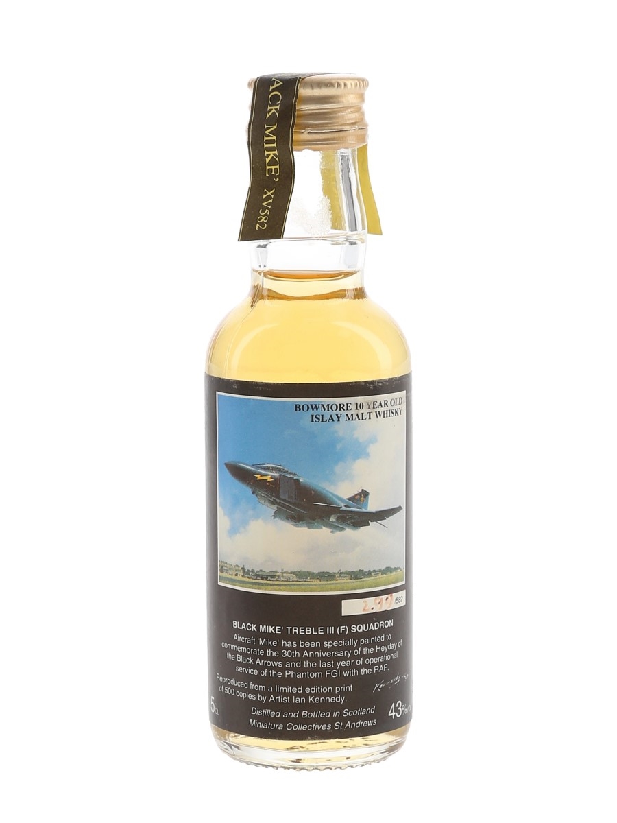 Bowmore 10 Year Old RAF Collection Miniatura Collectives - 'Black Mike' Squadron 5cl / 43%