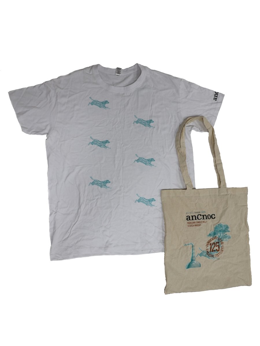 AnCnoc Tote Bag & T Shirt Knockdhu Distillery 125th Anniversary 