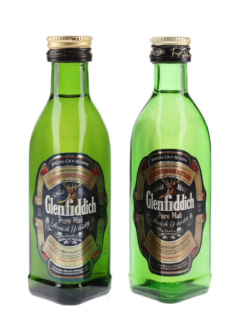 Glenfiddich Special Reserve Bottled 1980s-1990s 2 x 5cl / 40%