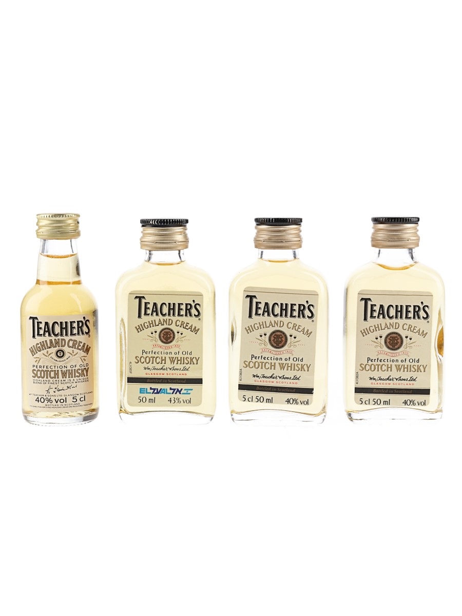 Teacher's Highland Cream Bottled 1980s 4 x 5cl