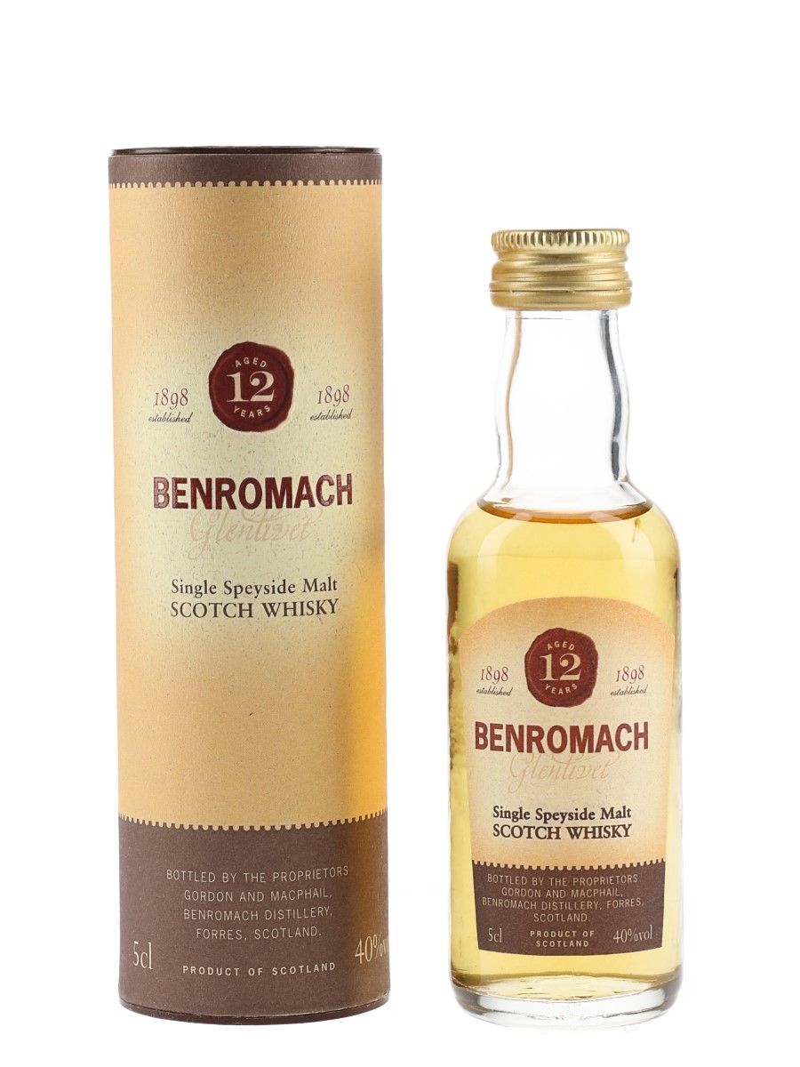 Benromach 12 Year Old Bottled 1990s - Gordon & MacPhail 5cl / 40%
