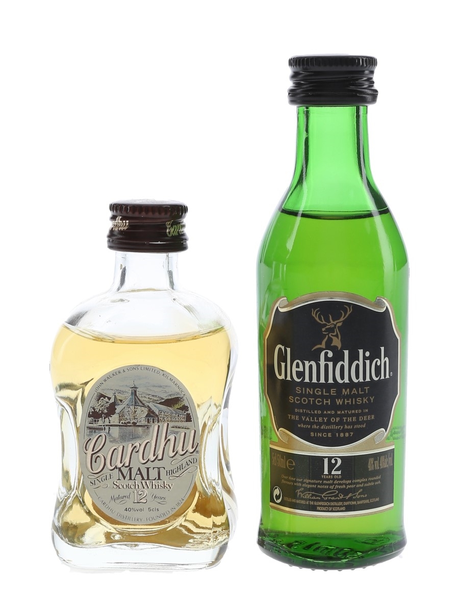 Cardhu & Glenfiddich 12 Year Old  2 x 5cl / 40%