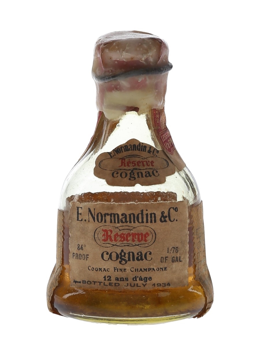 Normandin & Co. 12 Year Old Reserve Cognac Bottled 1934 - Stuart Briton & Co. 5cl / 42%