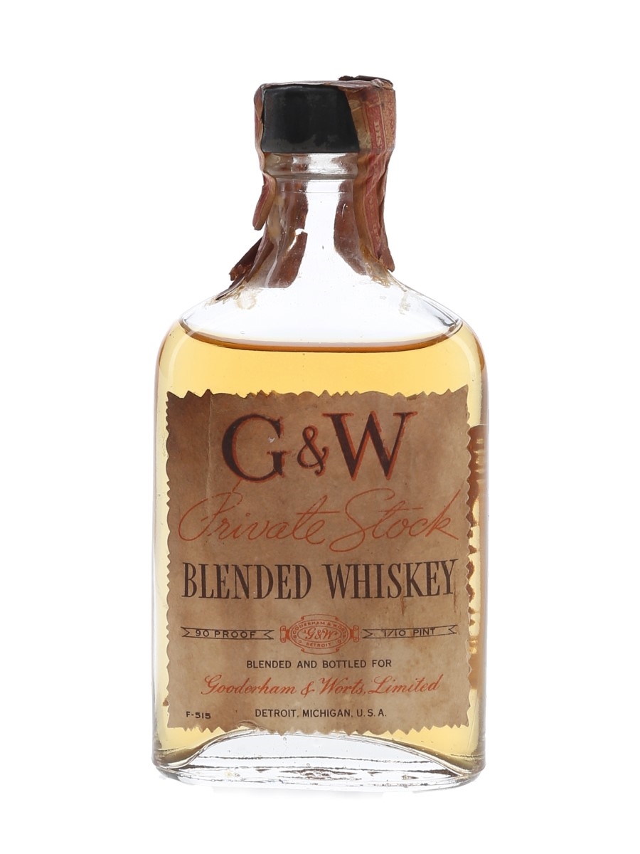 G & W Private Stock Bottled 1930s-1940s 4.7cl / 45%