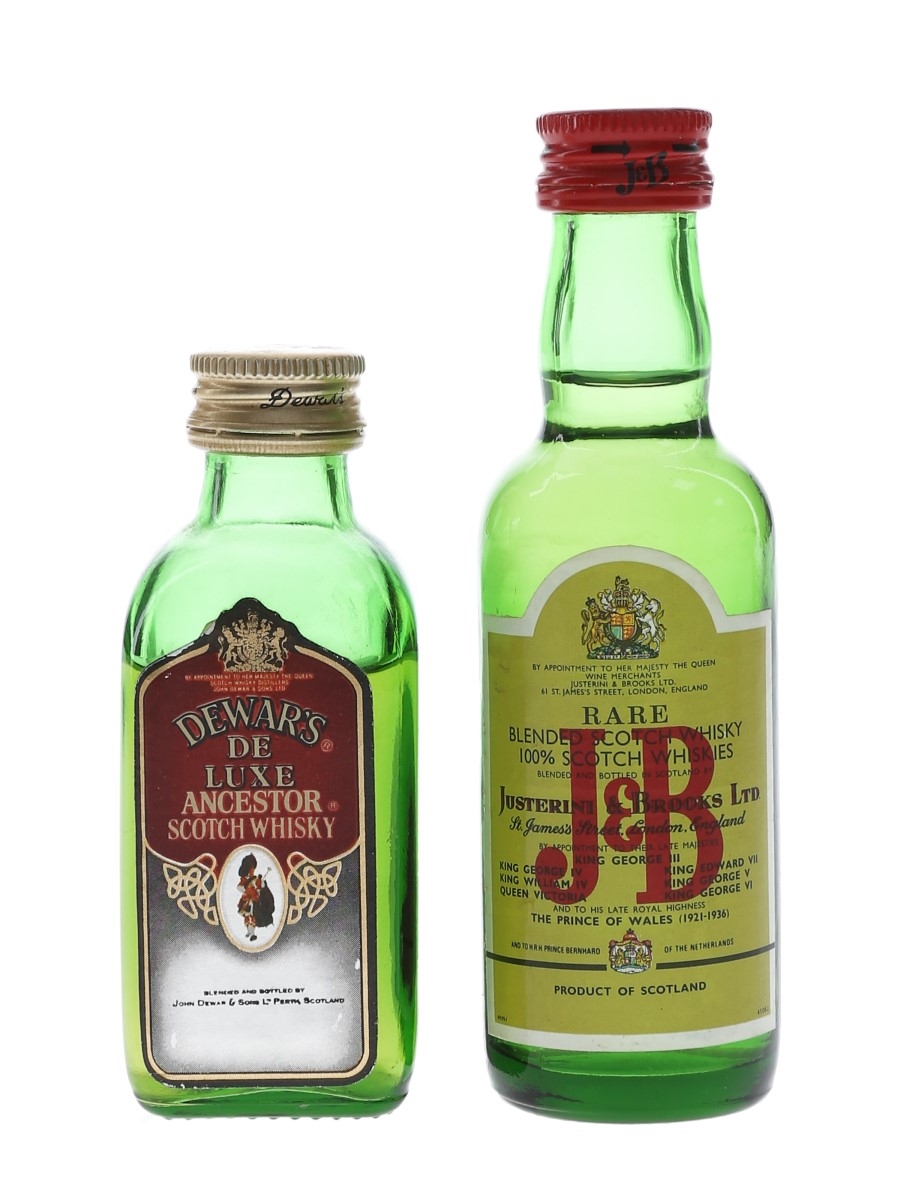 Dewar's Ancestor And J & B Rare Bottled 1980s 2 x 5cl