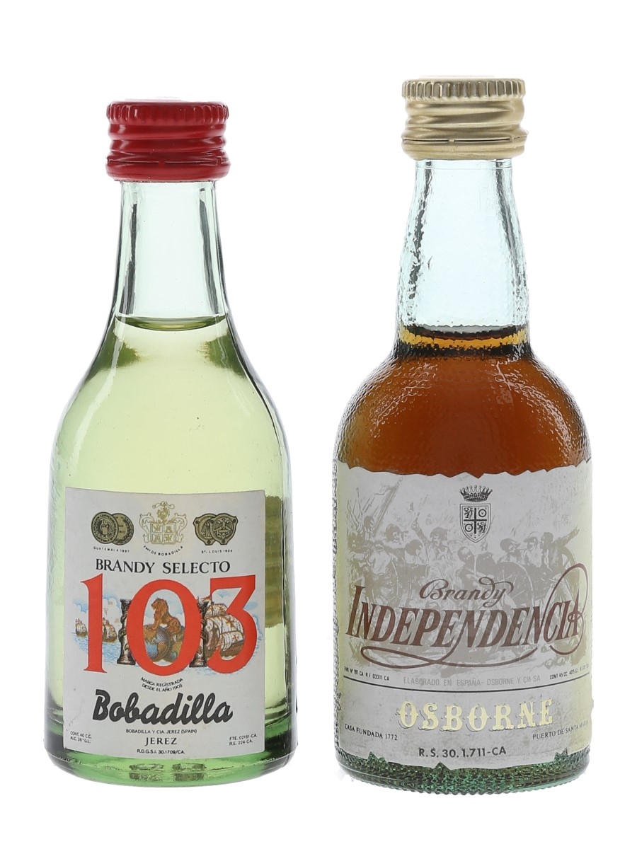Bobadilla 103 &amp; Osborne Independencia Brandy - Lot 87941 - Buy/Sell ...