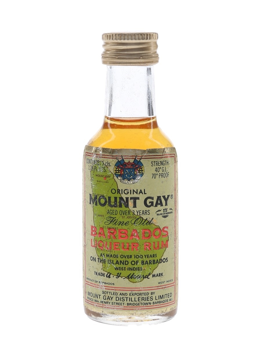 Mount Gay 3 Year Old Bottled 1970s-1980s 5cl / 40%