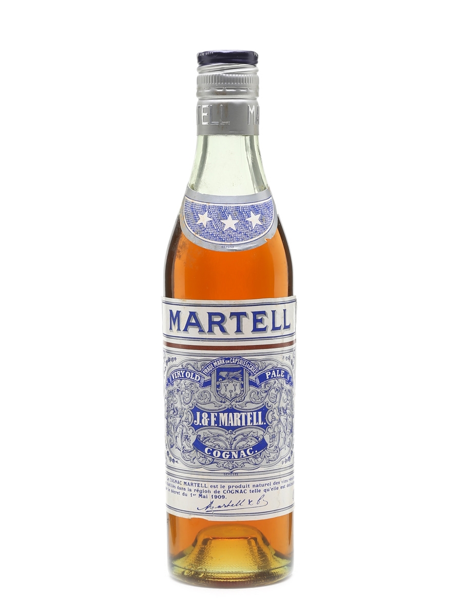 Martell Three Star Cognac Bottled 1960-70s 35cl / 40%