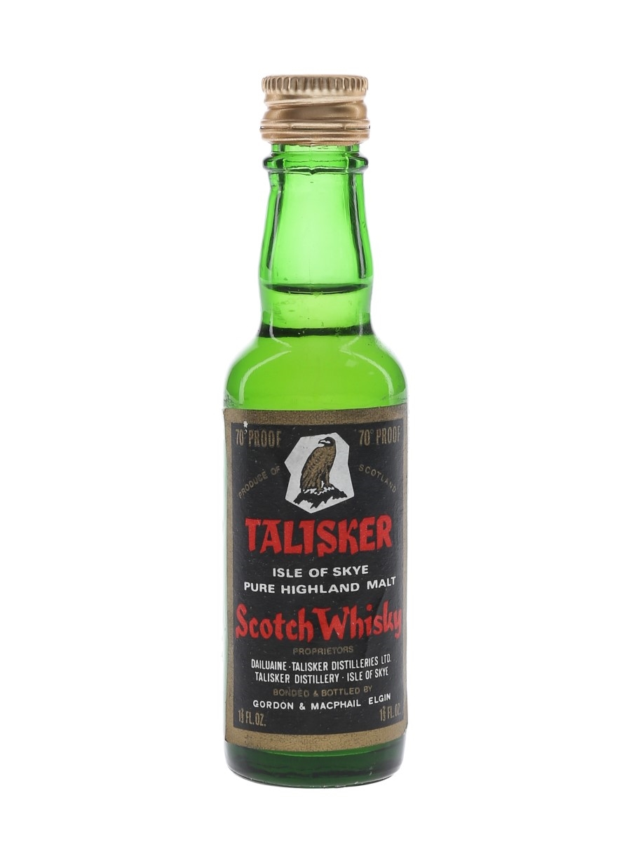 Talisker Black Label Gold Eagle 70 Proof Bottled 1960s - Gordon & MacPhail 4.7cl / 40%