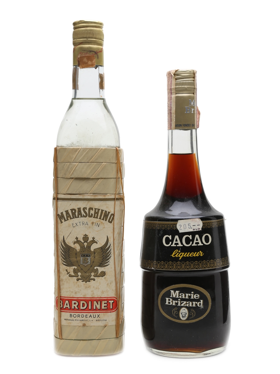 Bardinet Maraschino & Marie Brizzard Cacao Bottled 1980s 2 x 75cl