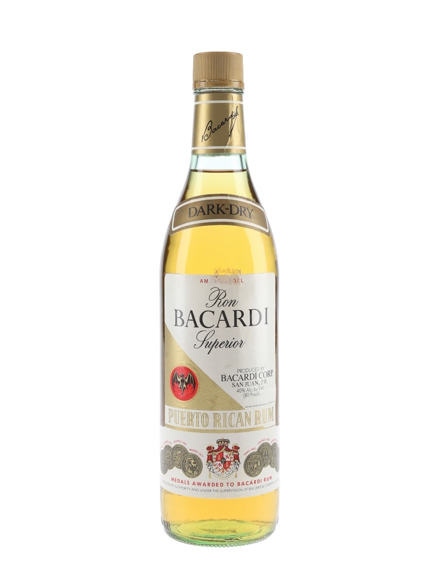 Bacardi Dark Dry Amber Label Bottled 1980s 75cl / 40%