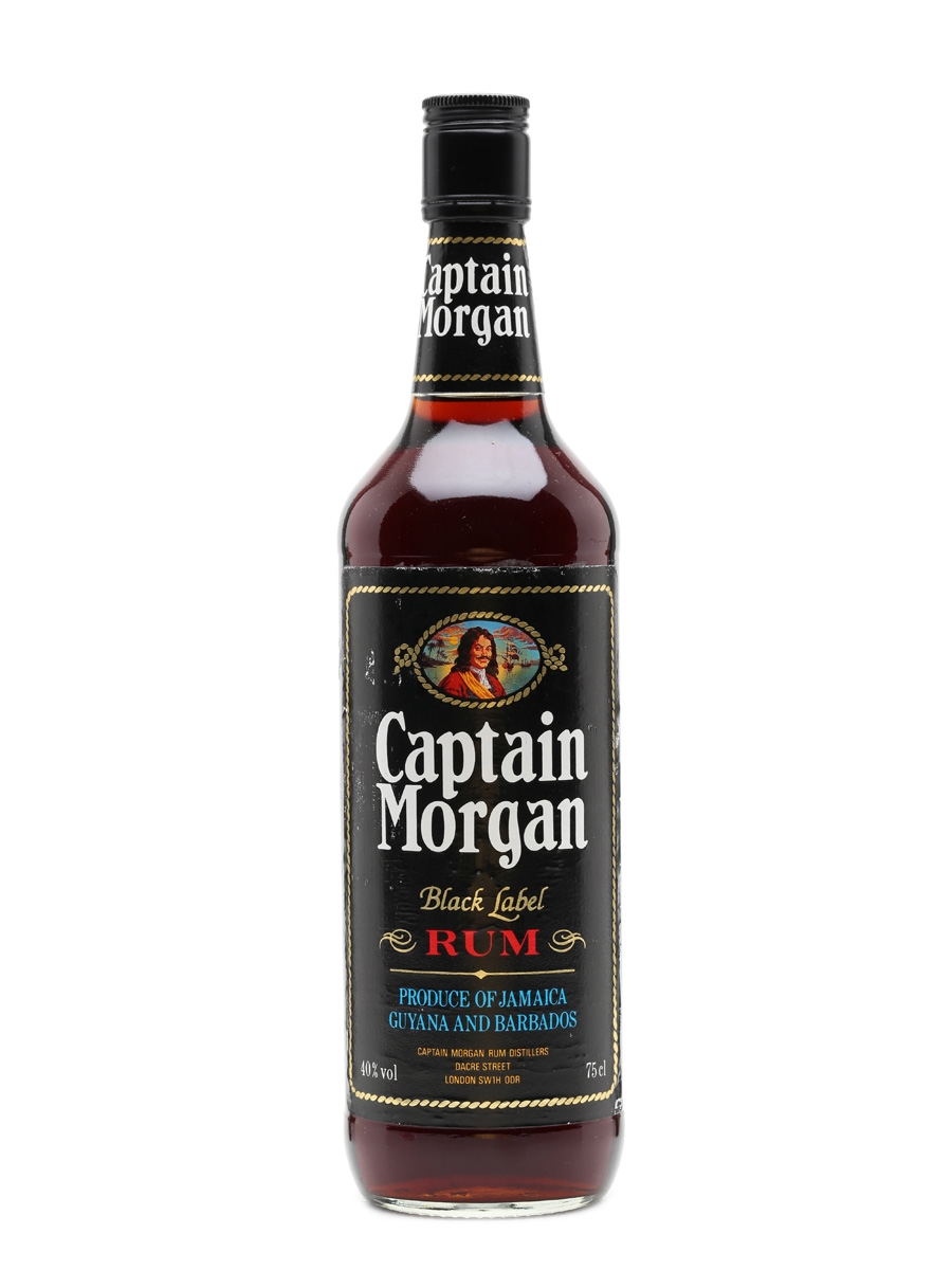 Captain Morgan Black Label Rum Bottled 1980s 75cl