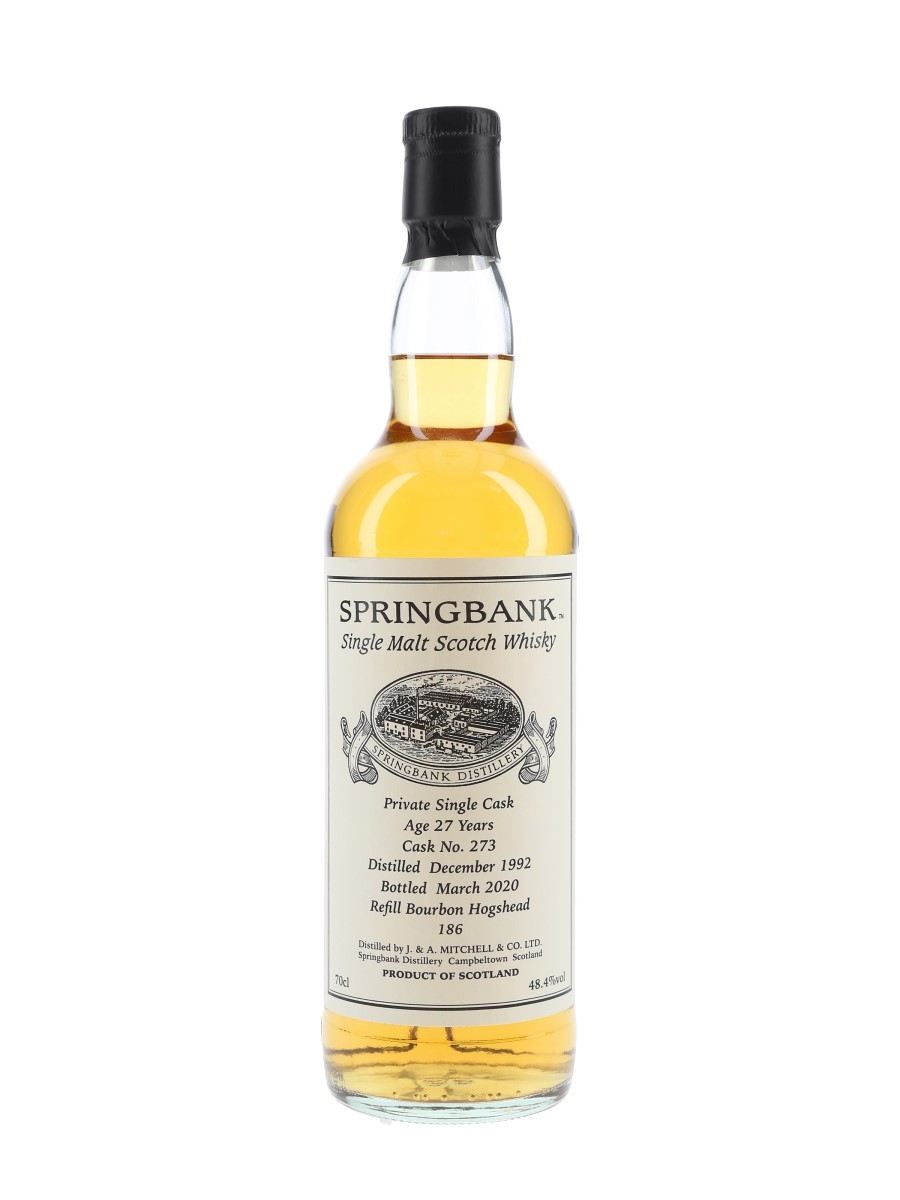 Springbank 1992 27 Year Old Private Single Cask 273 Bottled 2020 70cl / 48.4%