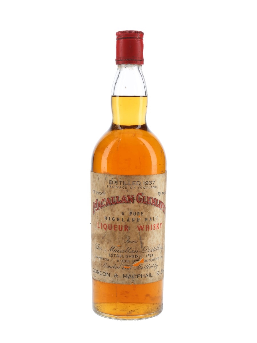 Macallan Glenlivet 1937 Gordon & MacPhail Bottled 1970s 75% / 40%