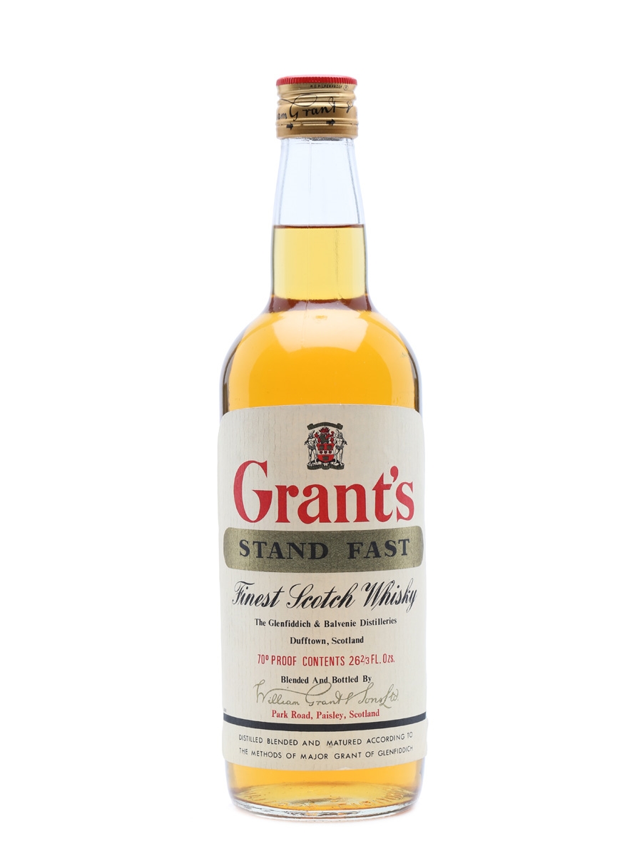 Grant's Stand Fast Round Bottle Bottled 1960s 75cl