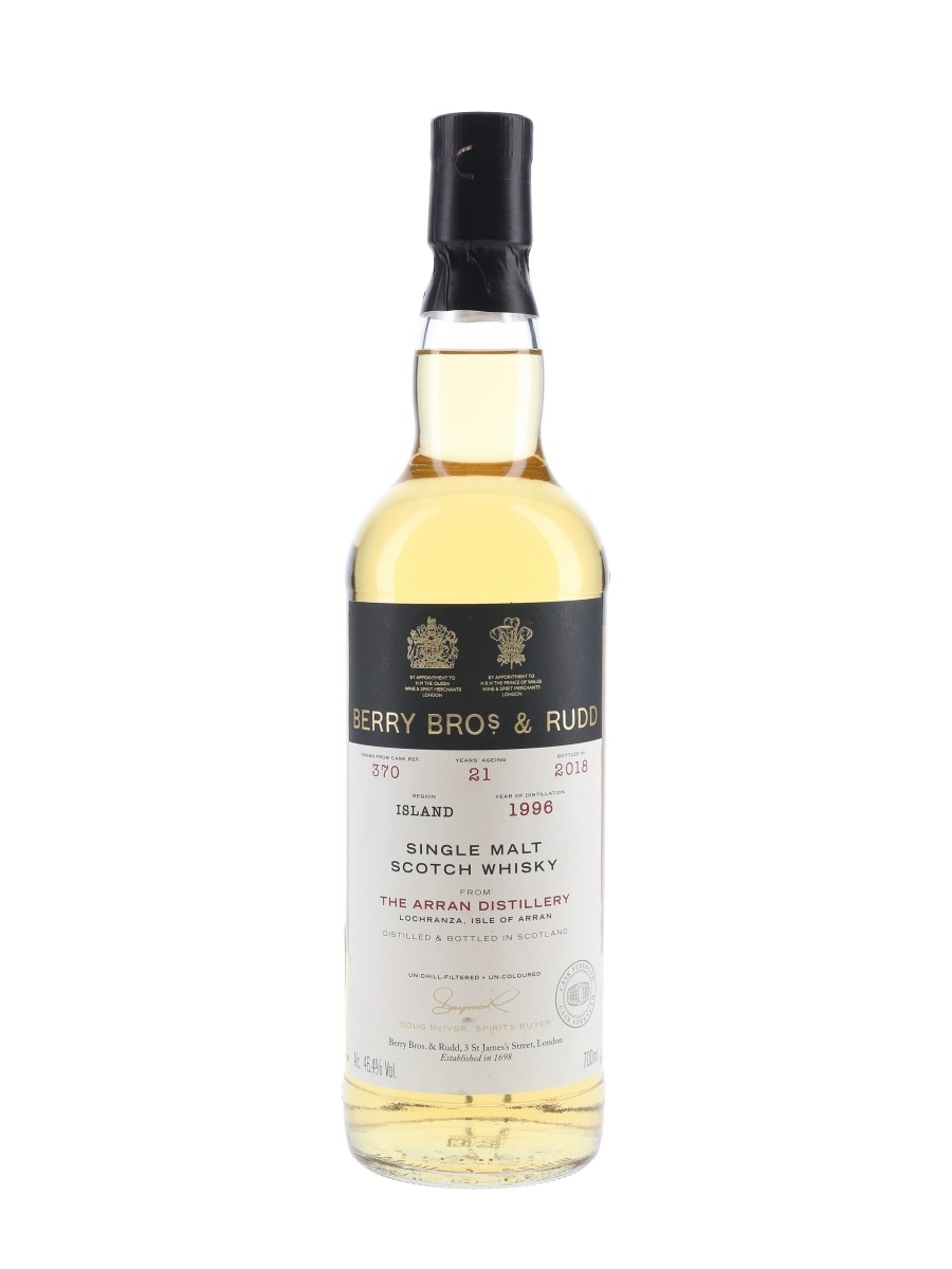 The Arran 1996 21 Year Old Bottled 2018 - Berry Bros & Rudd 70cl / 46.4%