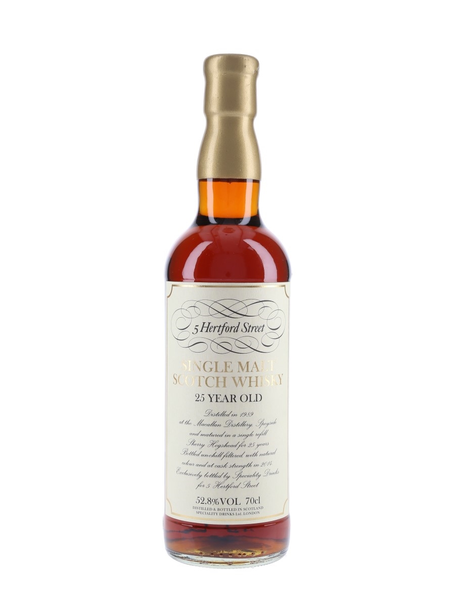 Macallan 1989 25 Year Old 5 Hertford Street Bottled 2014 - Speciality Drinks 70cl / 52.8%