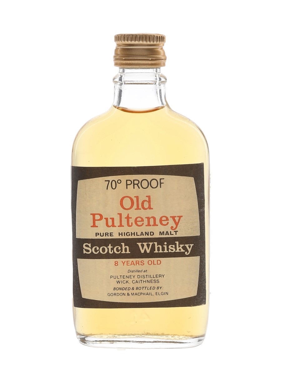 Old Pulteney 8 Year Old 70 Proof Bottled 1970s - Gordon & MacPhail 5cl / 40%