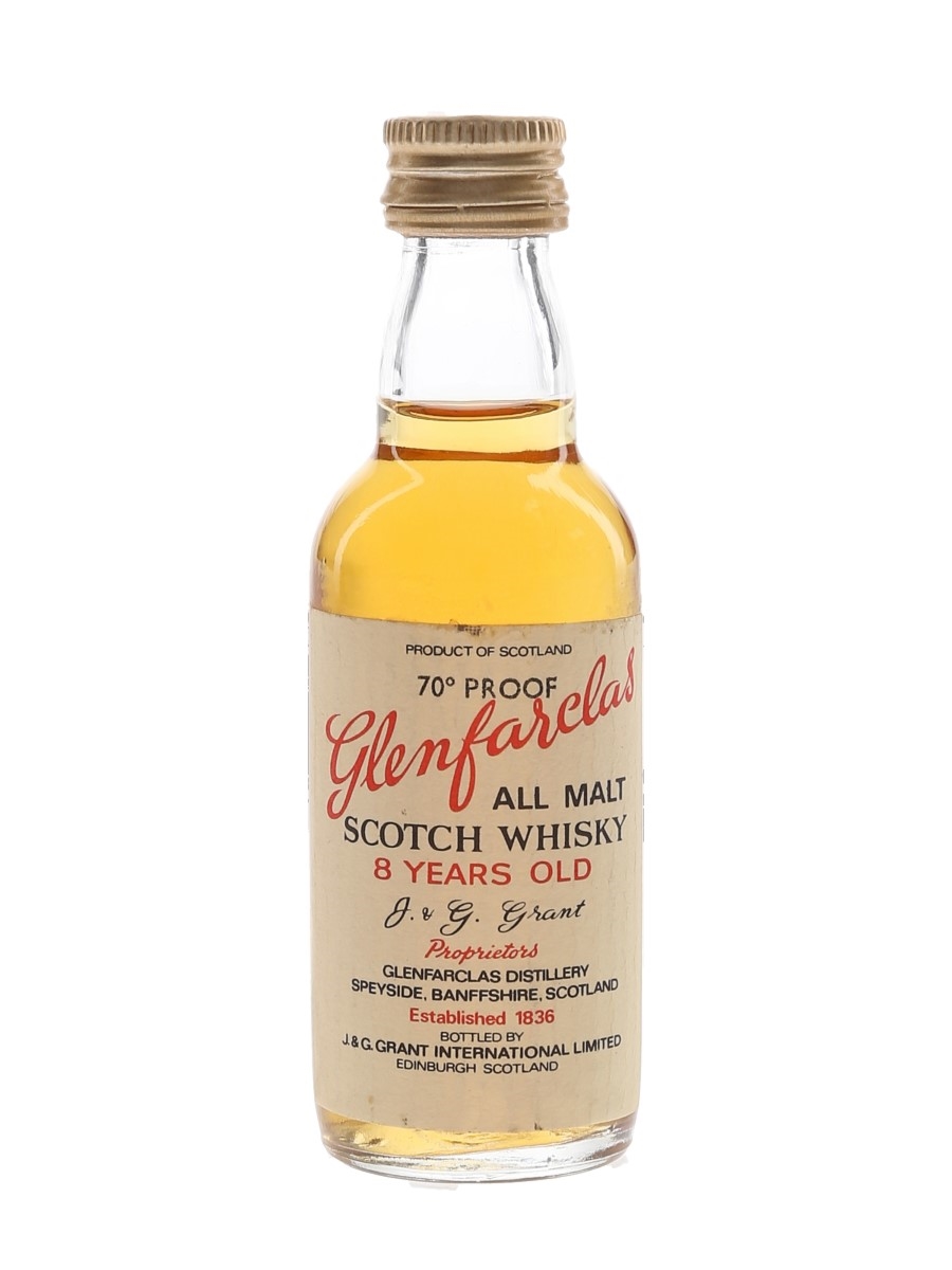 Glenfarclas 8 Year Old 70 Proof Bottled 1970s-1980s 5cl / 40%