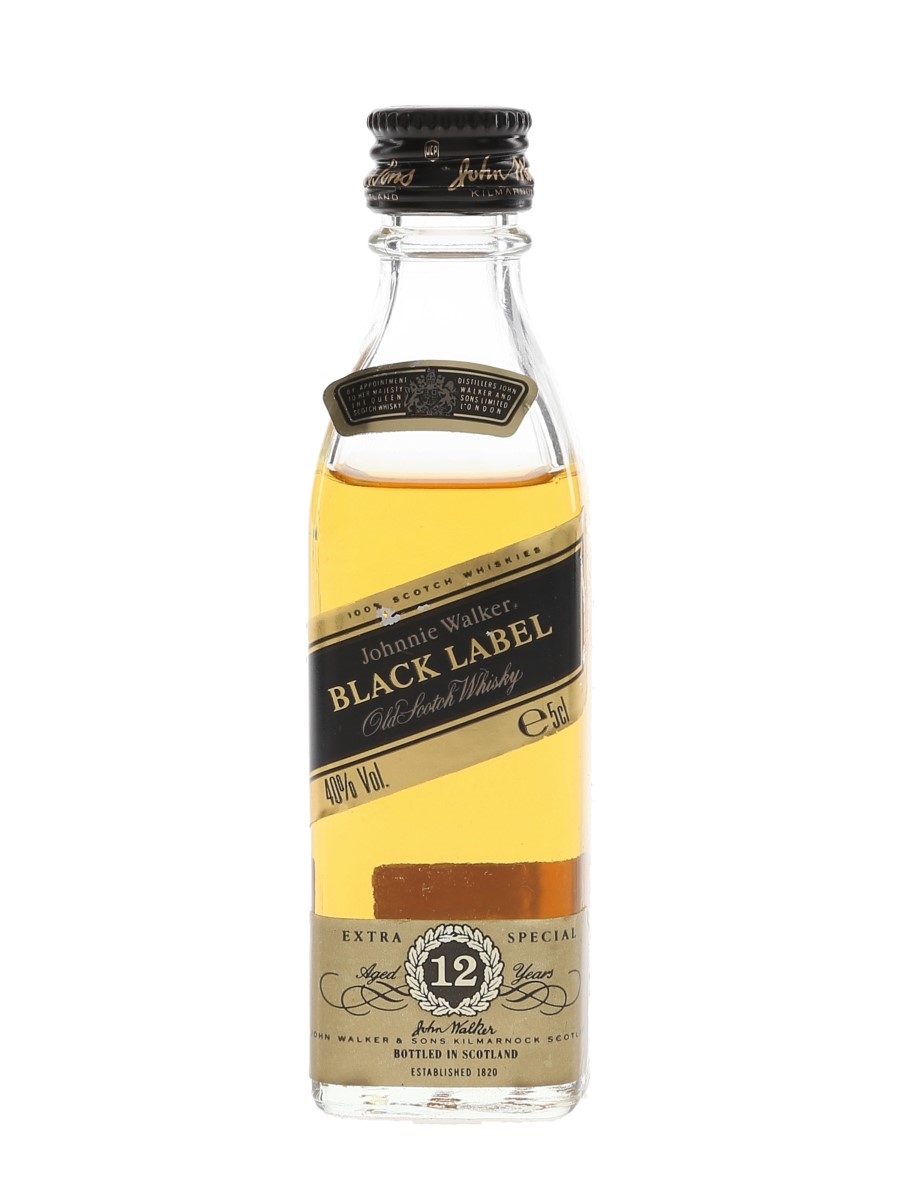 Johnnie Walker Black Label 12 Year Old Bottled 1980s-1990s 5cl / 40%