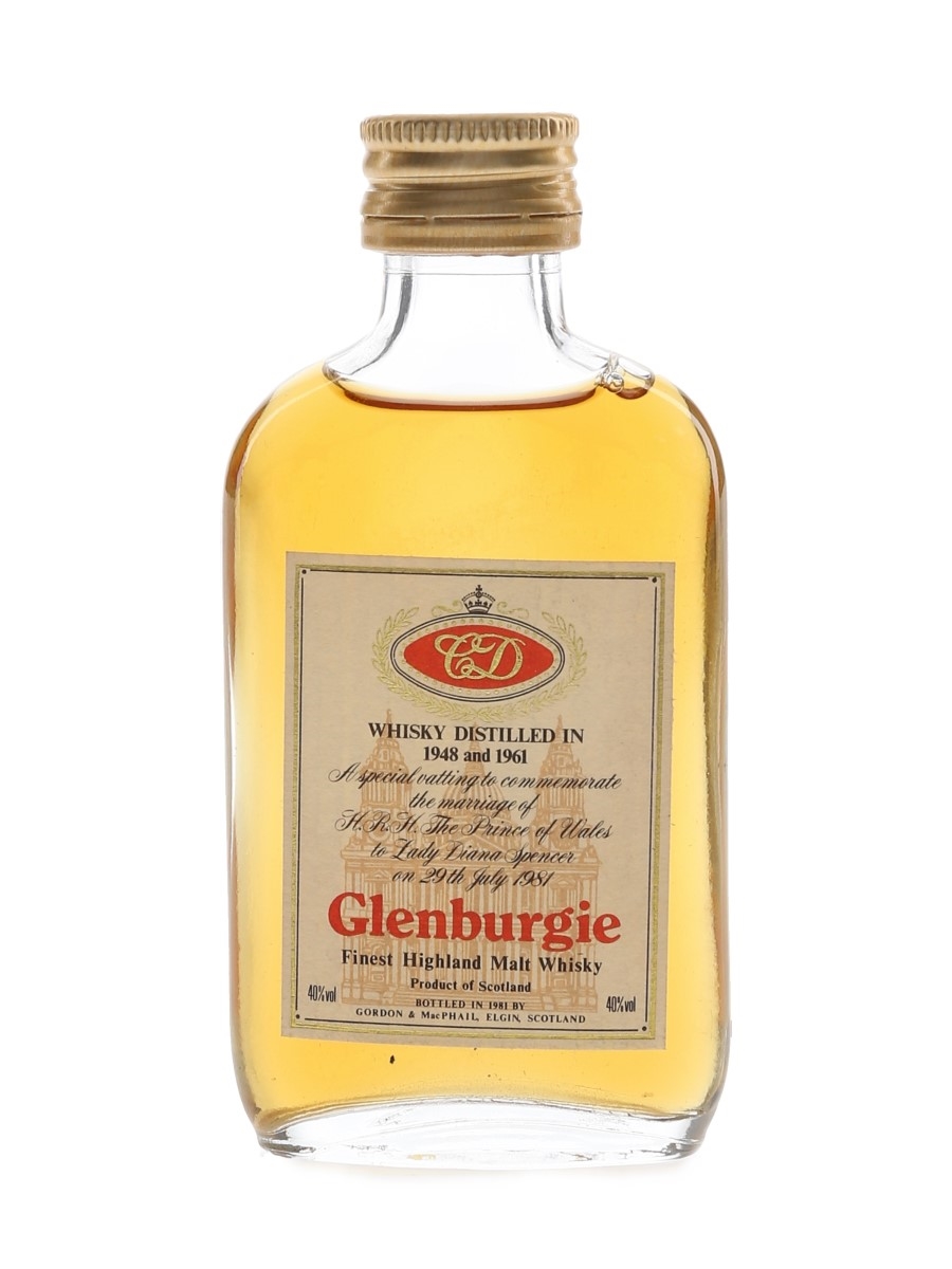 Glenburgie Royal Wedding 1948 & 1961 Bottled 1981 - Gordon & MacPhail 5cl / 40%