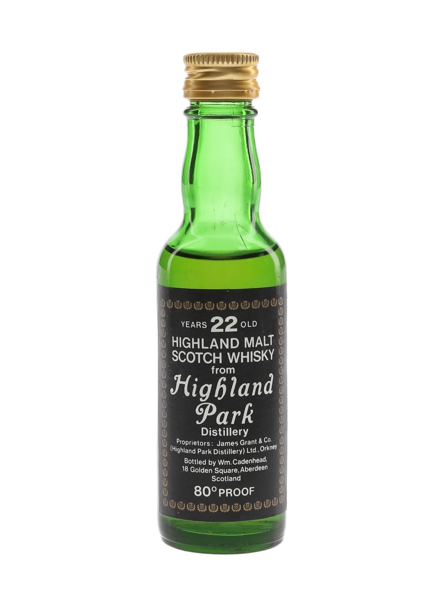 Highland Park 22 Year Old Bottled 1970s - Cadenhead's 5cl / 46%