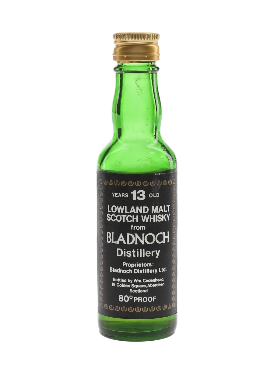 Bladnoch 13 Year Old Bottled 1970s - Cadenhead's 5cl / 46%