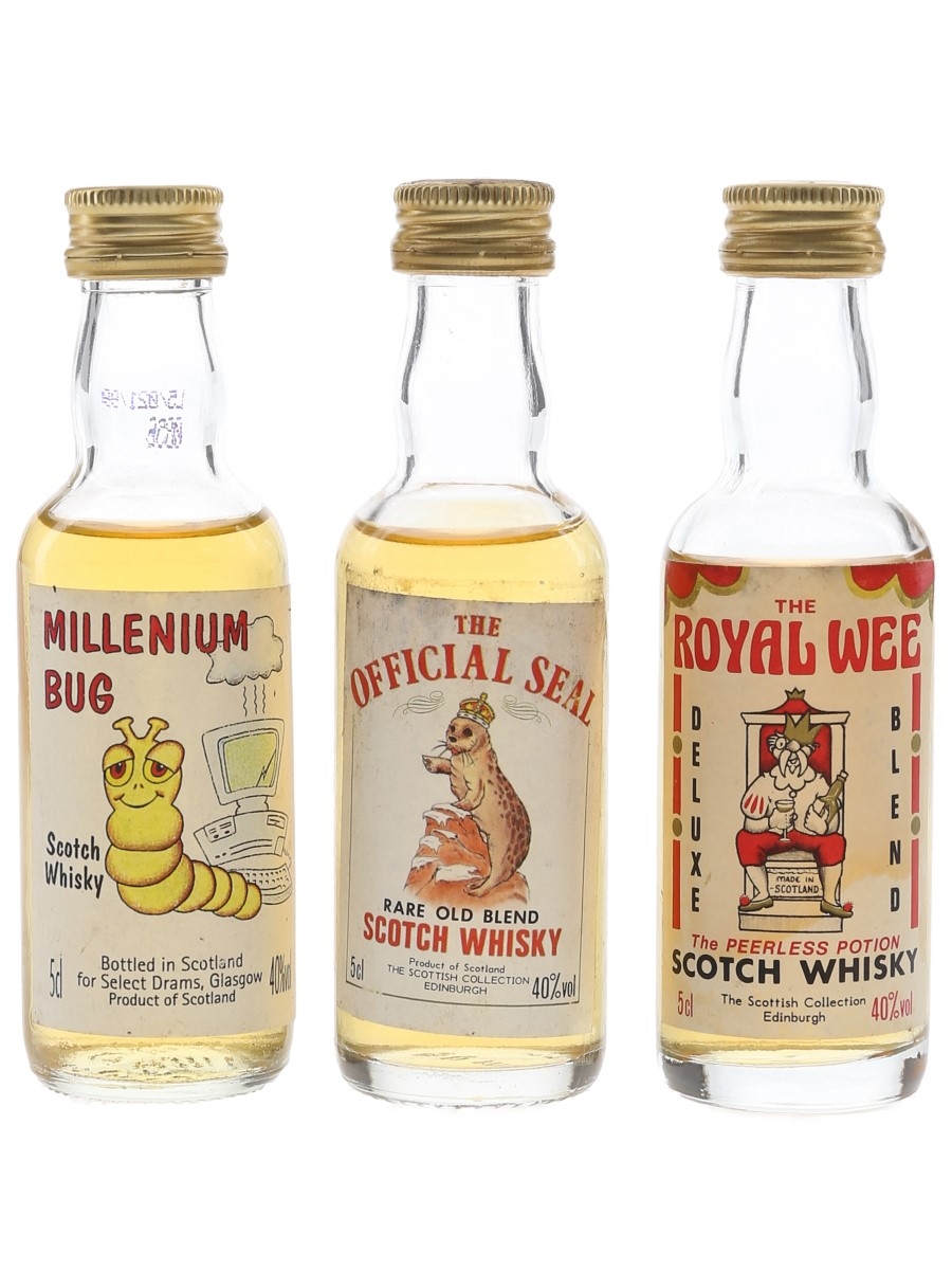 Scottish Collection Scotch Whisky Millennium Bug, Official Seal & Royal Wee 3 x 5cl / 40%