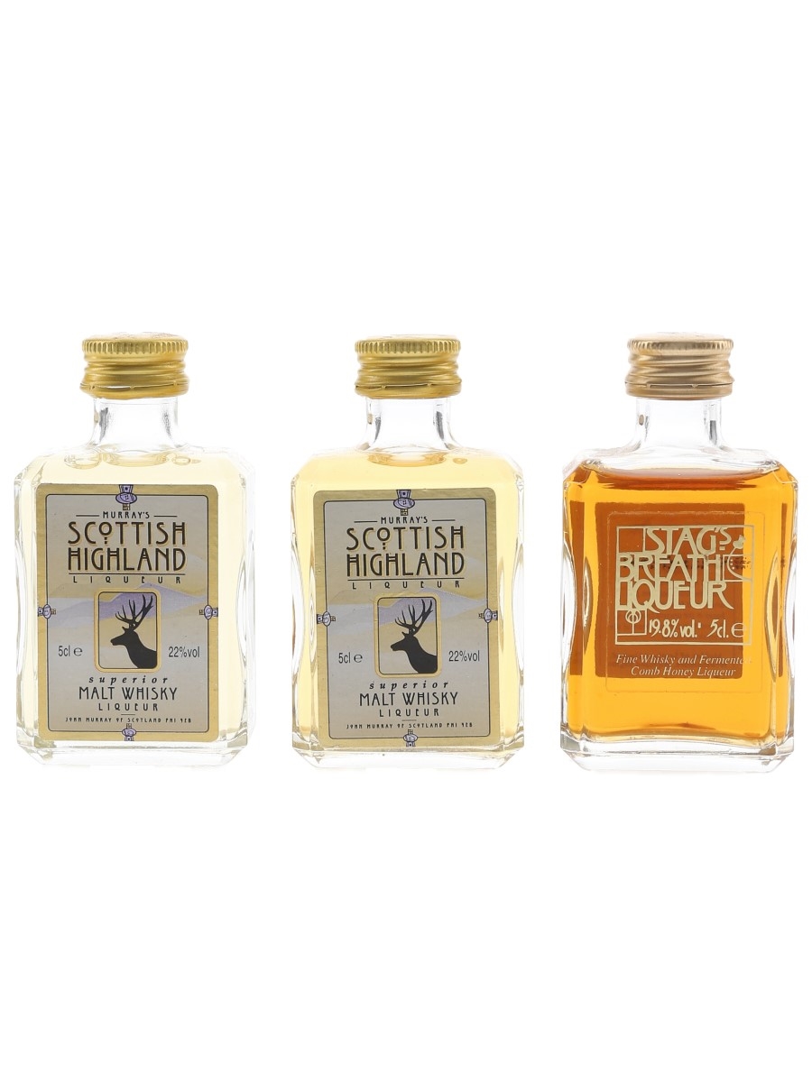 Murray's Scottish Highland Liqueur & Stag's Breath  3 x 5cl