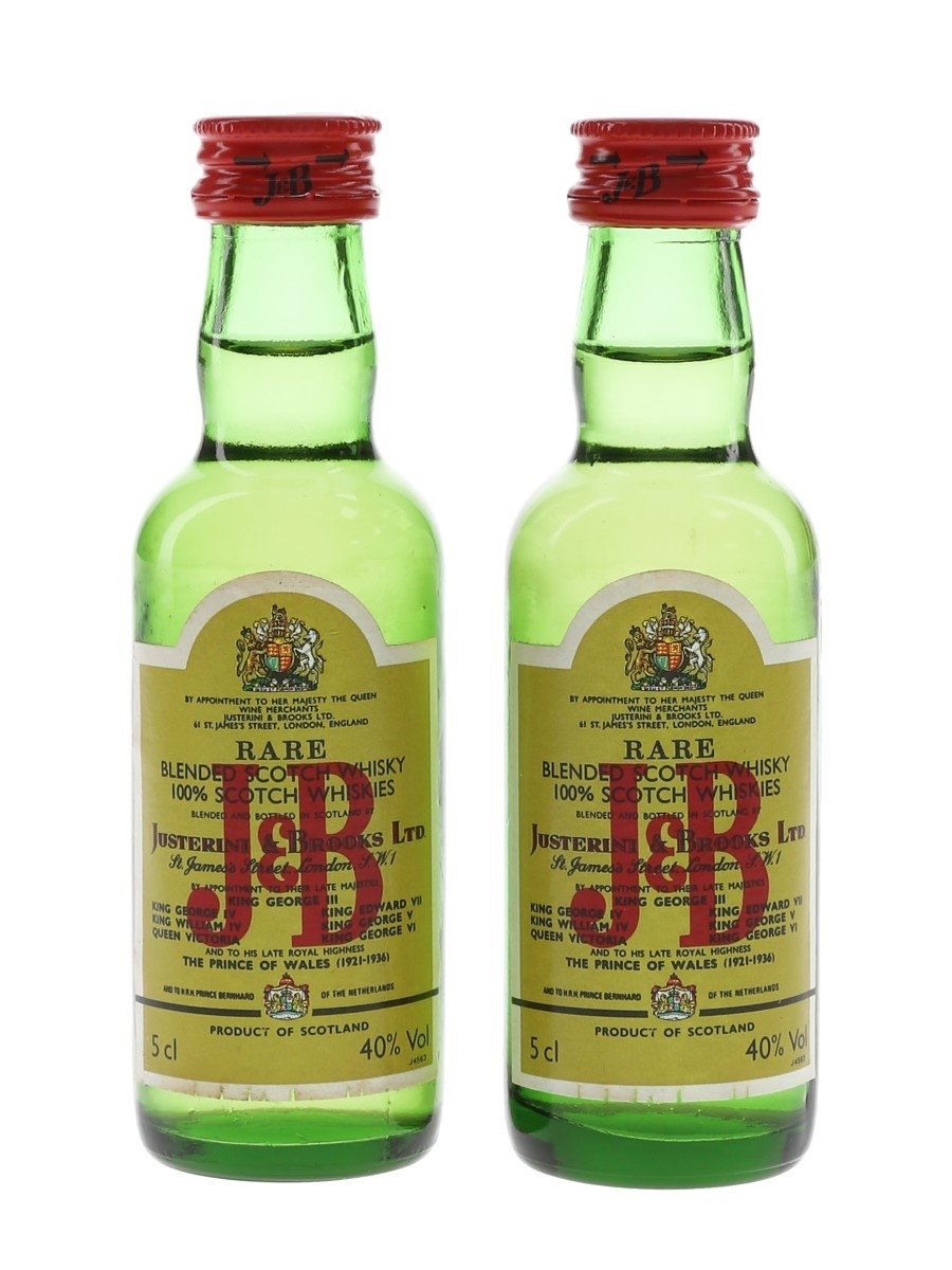 J & B Rare Bottled 1980s 2 x 5cl / 40%