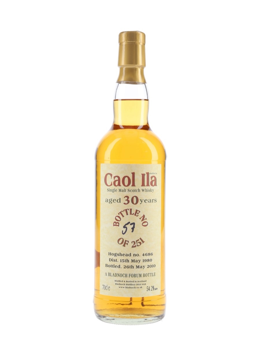 Caol Ila 1980 30 Year Old Bottled 2010 - Bladnoch Forum 70cl / 54.2%