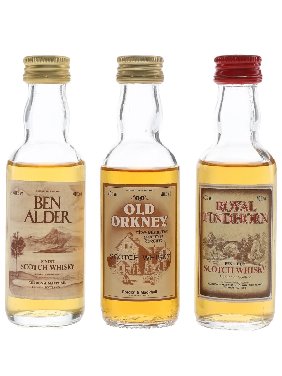 Ben Alder, Old Orkney & Royal Findhorn Bottled 1980s - Gordon & MacPhail 3 x 5cl / 40%