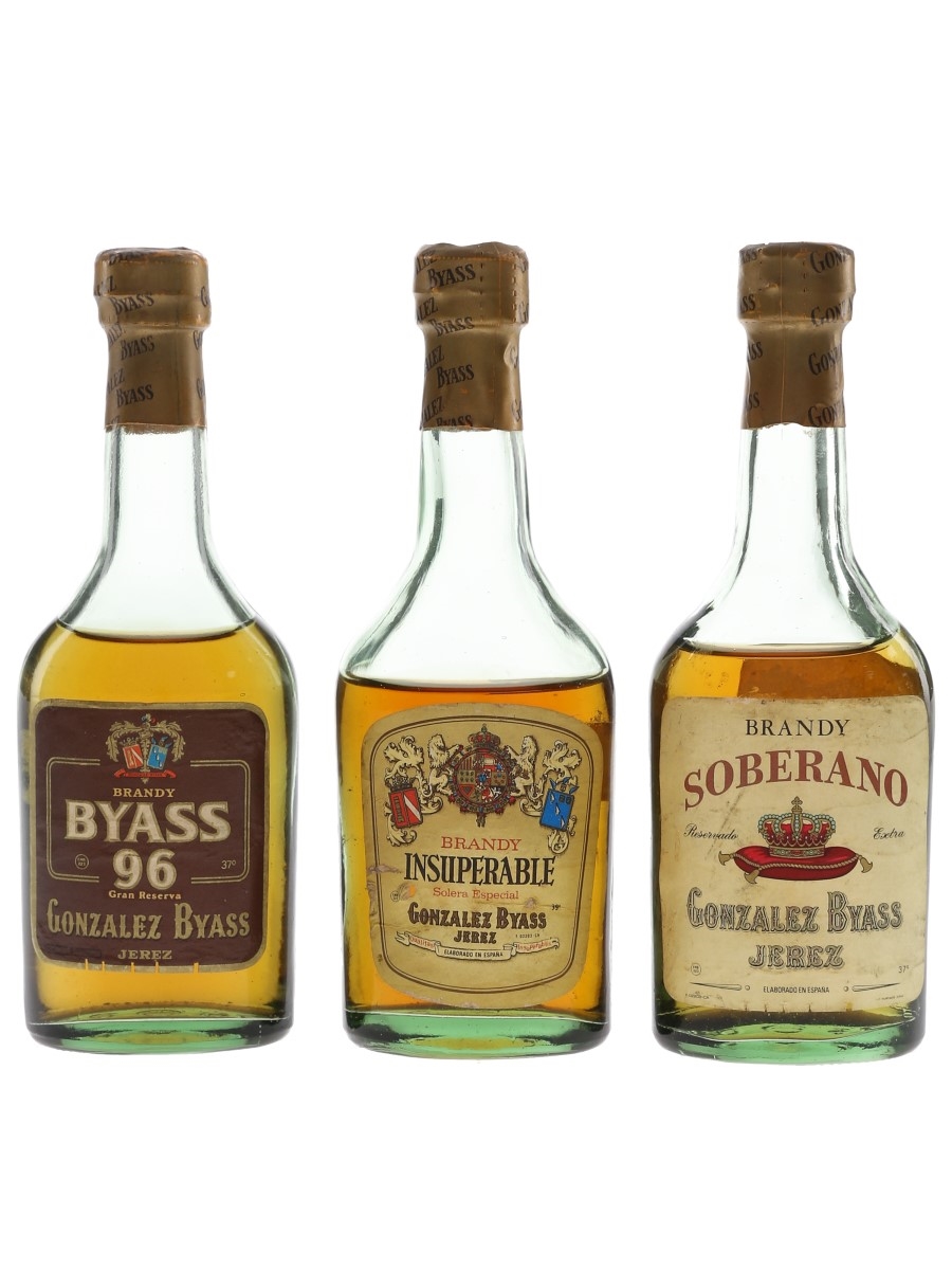Gonzalez Byass 96, Insuperable & Soberano Bottled 1960s-1970s 3 x 5cl