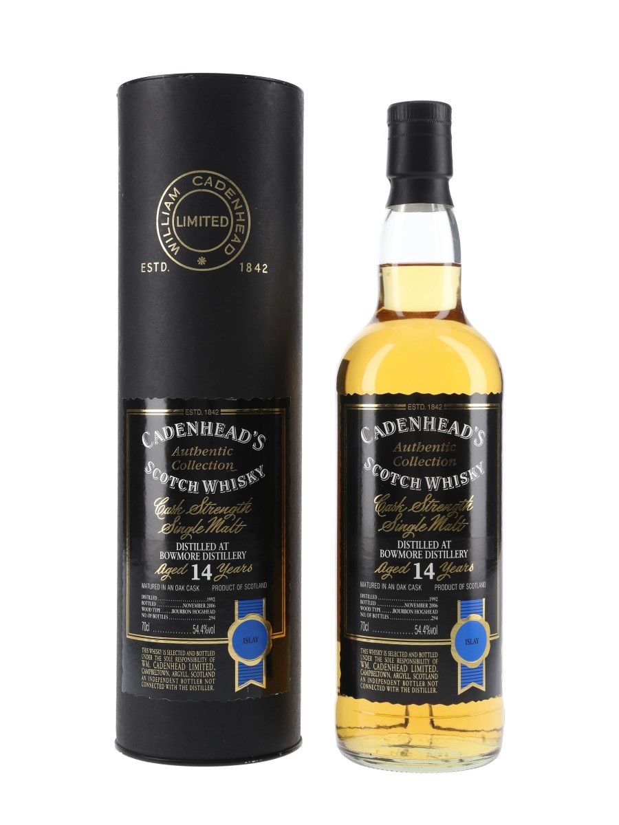Bowmore 1992 14 Year Old Bottled 2006 - Cadenhead's 70cl / 54.4%