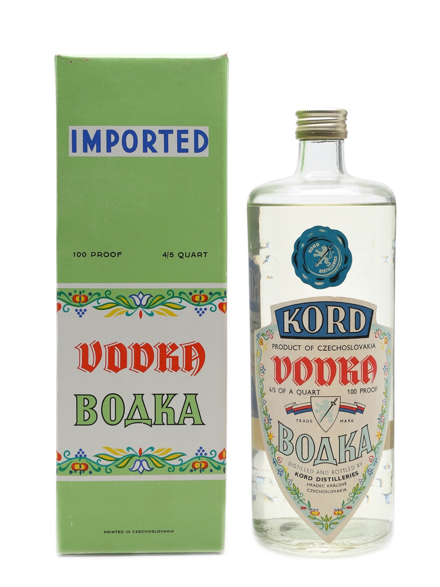 Kord Vodka Bottled 1960s 75cl