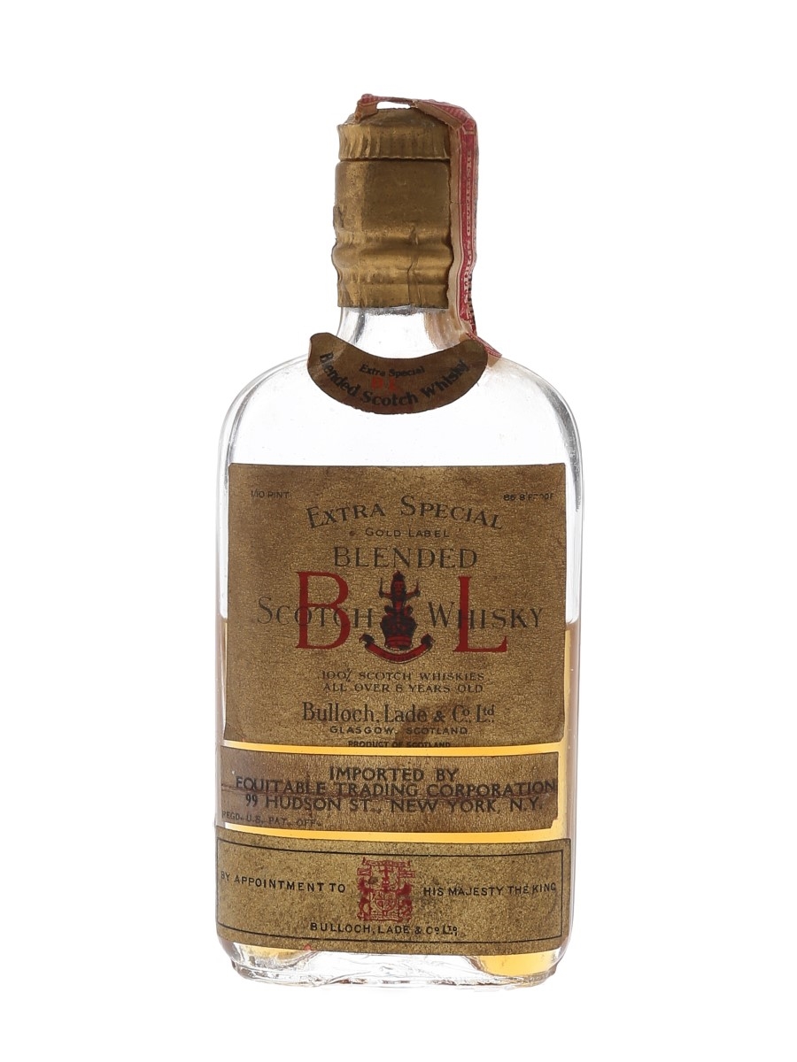 Bulloch Lade's Extra Special Gold Label Bottled 1930s-1940s - Equitable Trading Corporation 4.7cl / 43.4%