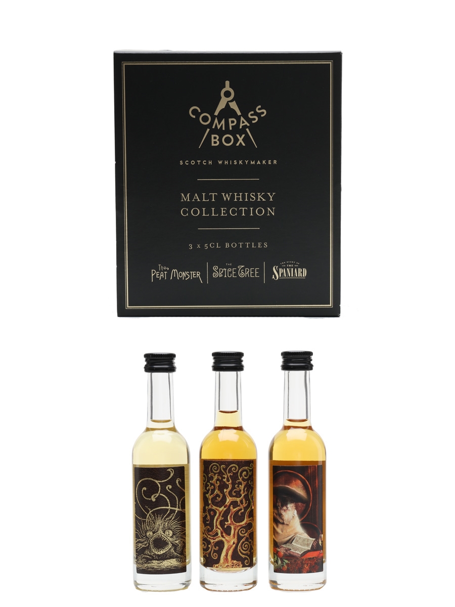 Compass Box Malt Whisky Collection Peat Monster, Spice Tree & Spaniard 3 x 5cl