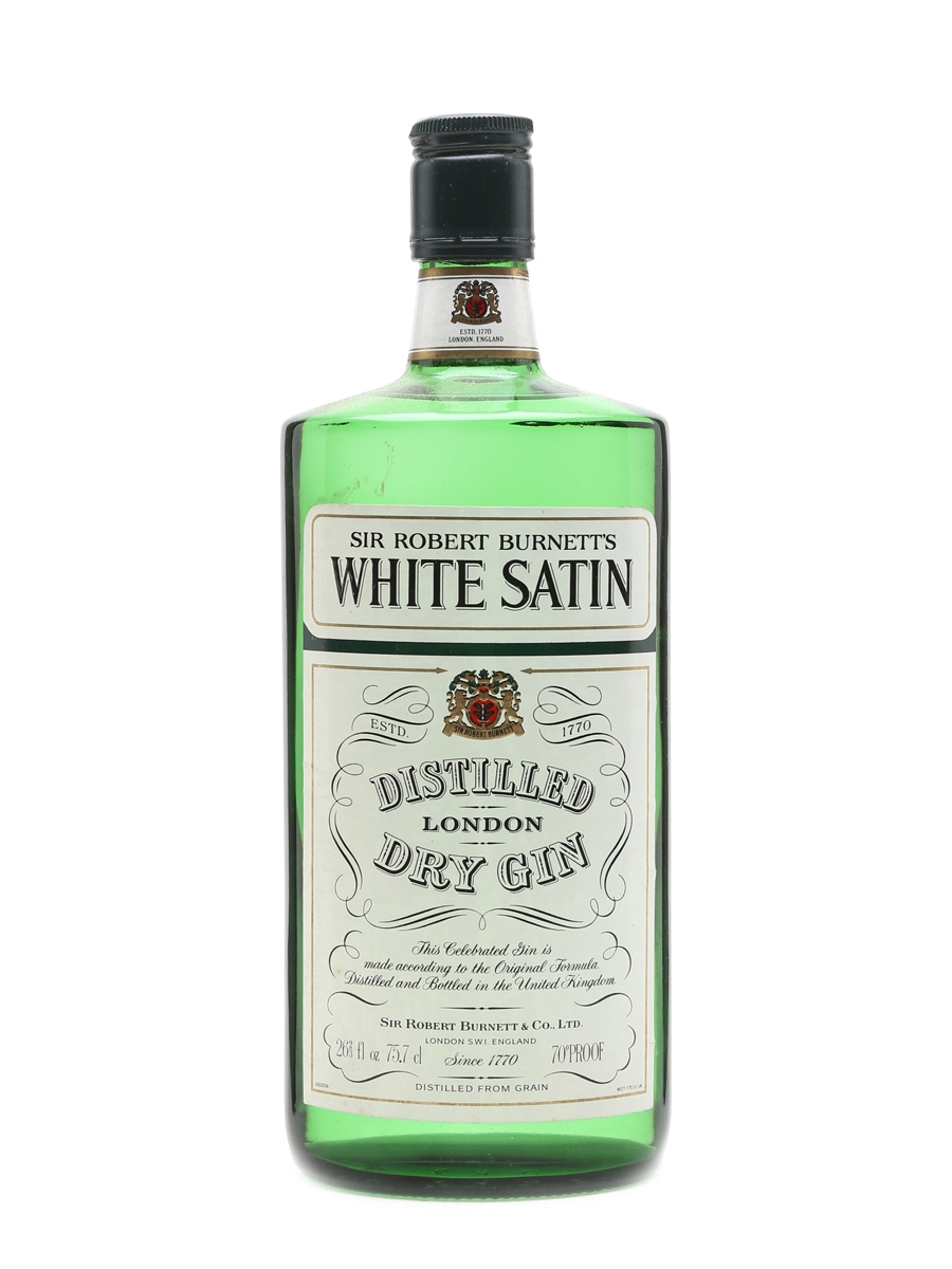 Sir Robert Burnett's White Satin London Dry Gin Bottled 1970s 75.7cl