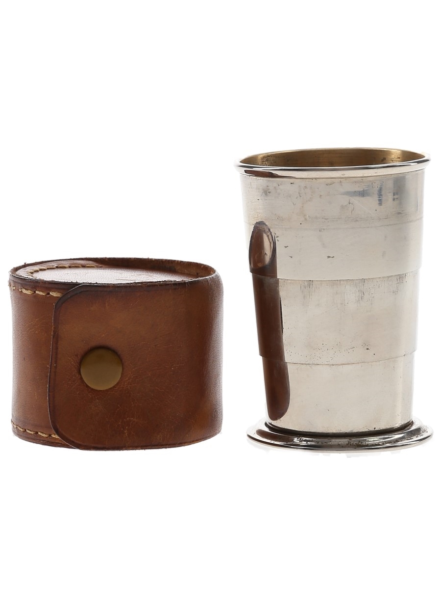 Telescopic Cup With Leather Case  