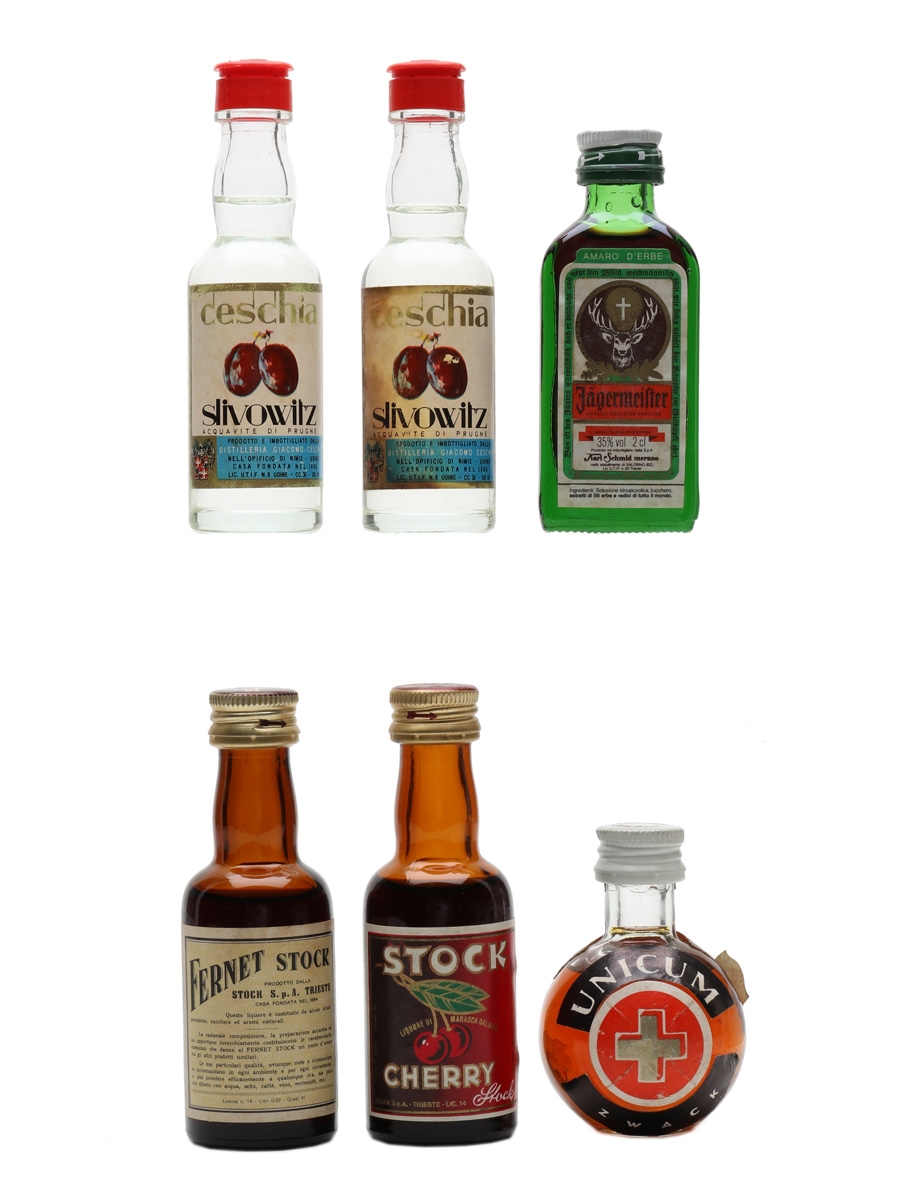 Assorted Italian Spirits & Liqueurs Bottled 1970s-1980s 6 x 2cl-3cl