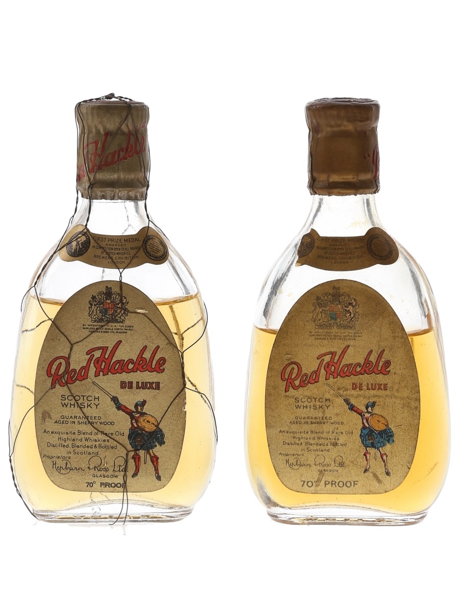 Red Hackle De Luxe Bottled 1950s-1960s 2 x 5cl / 40%