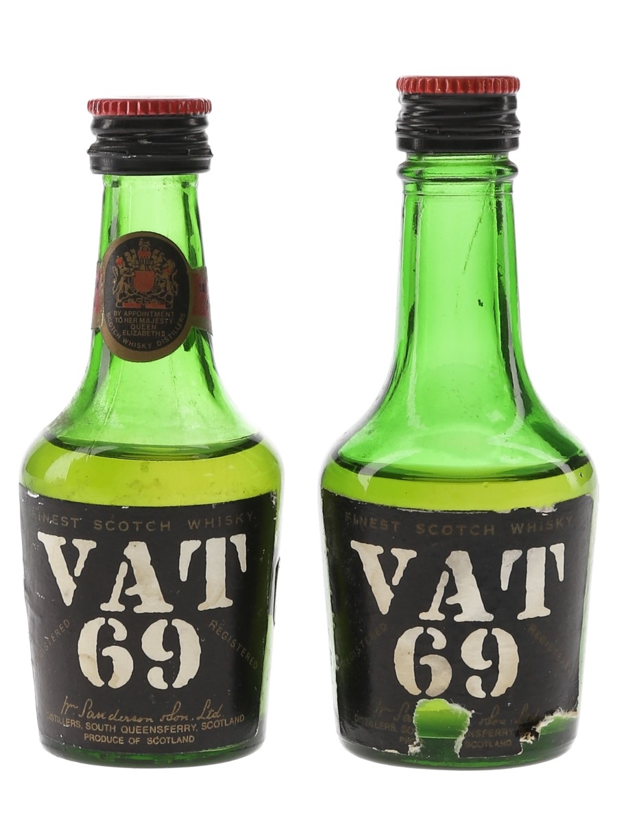 Vat 69 Bottled 1960s 2 x 5cl